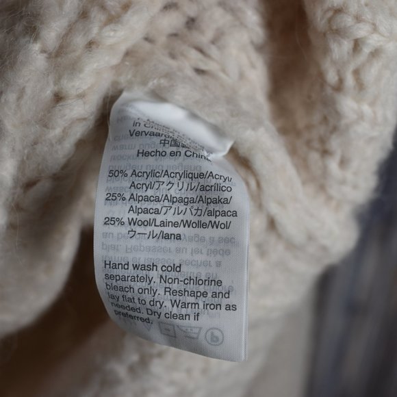 Point Sur Pointelle Knit Sweater Wool Alpaca XXL - Picture 5 of 8